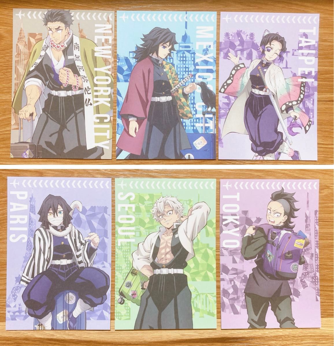 鬼滅の刃 ワールドツアー ポストカード 冨岡義勇 不死川実弥 胡蝶