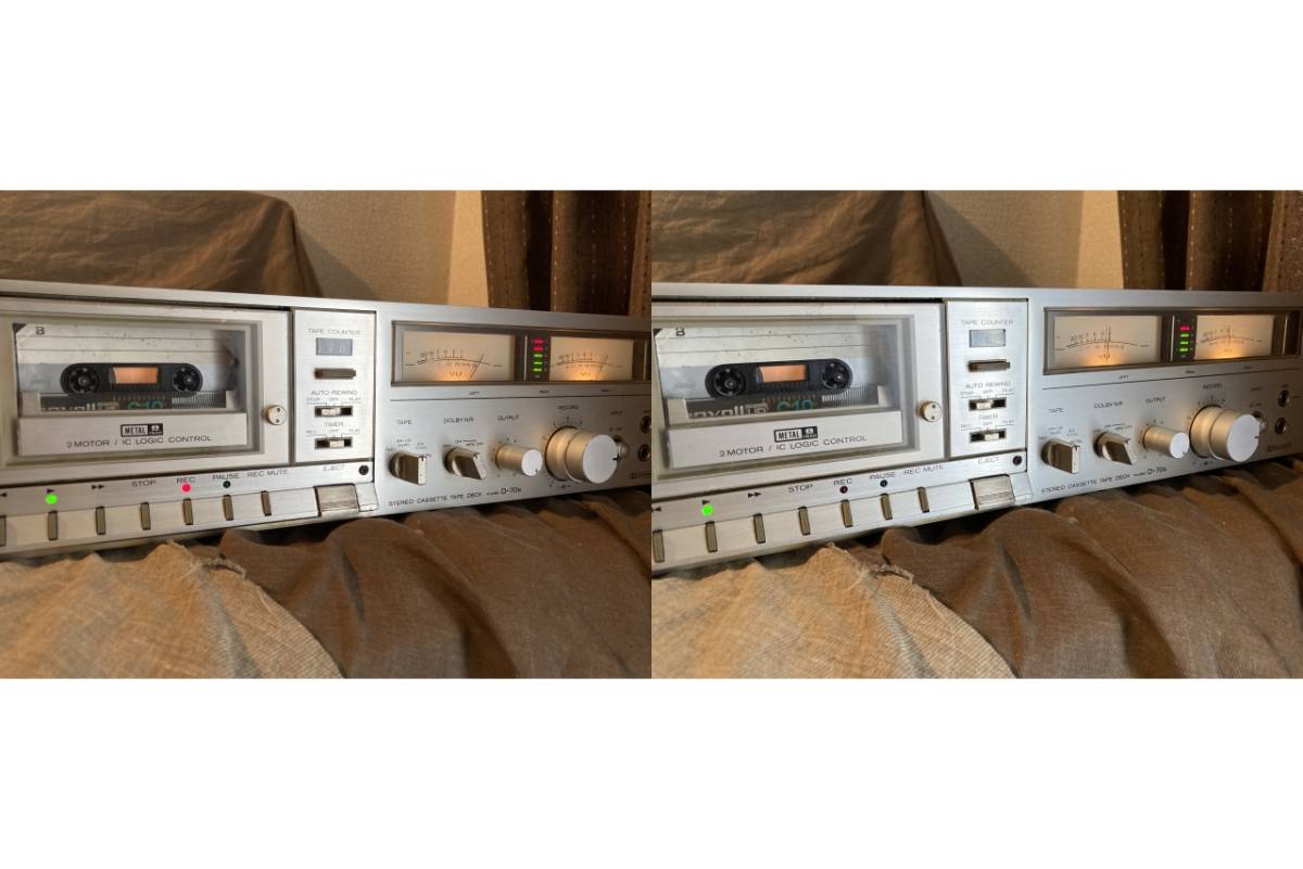 動作OK Lo-D D-70S 70年代VUメーター付きカセットデッキ 日立製作所