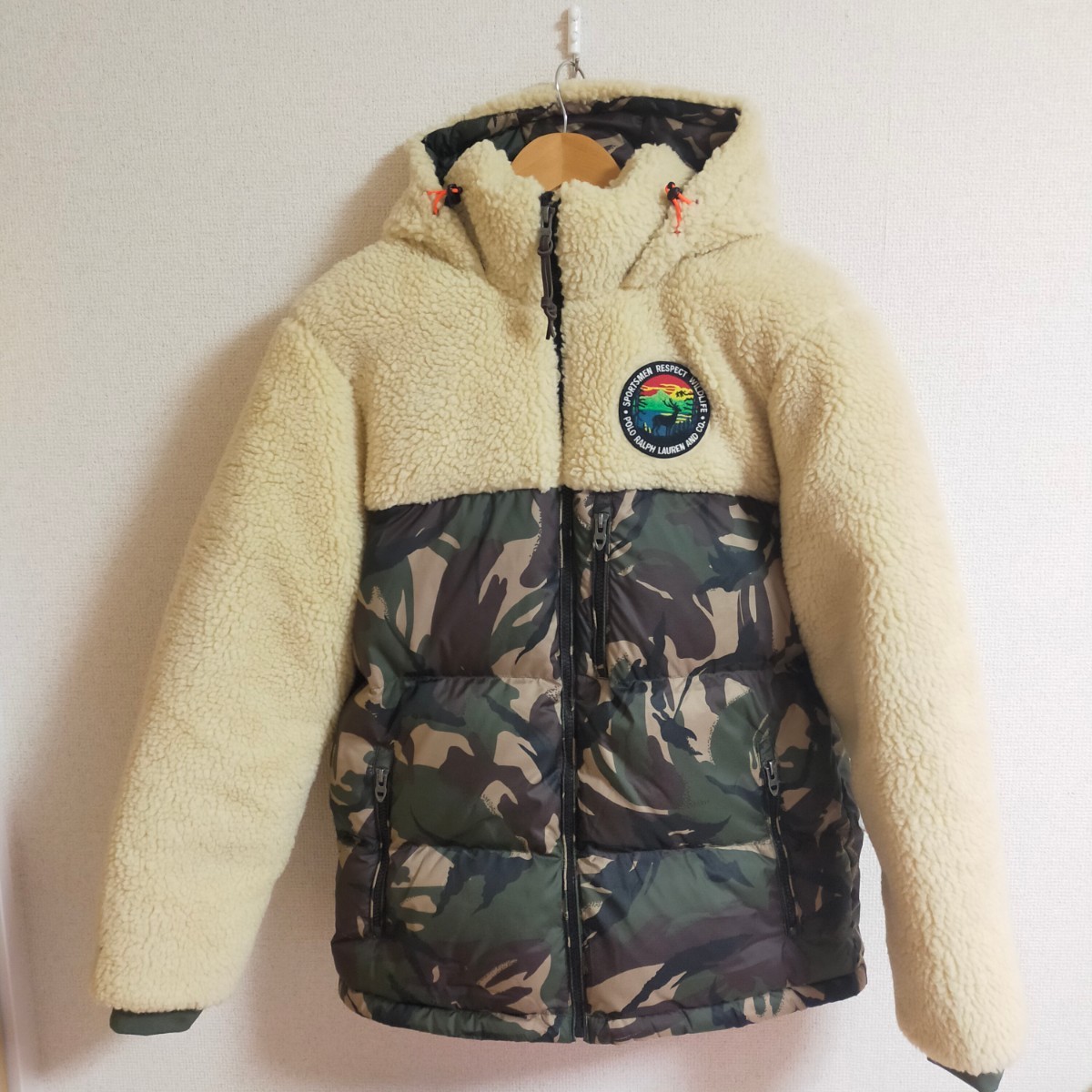 POLO Ralph Lauren ポロ ラルフローレン ボアフリース 切替 ダウン