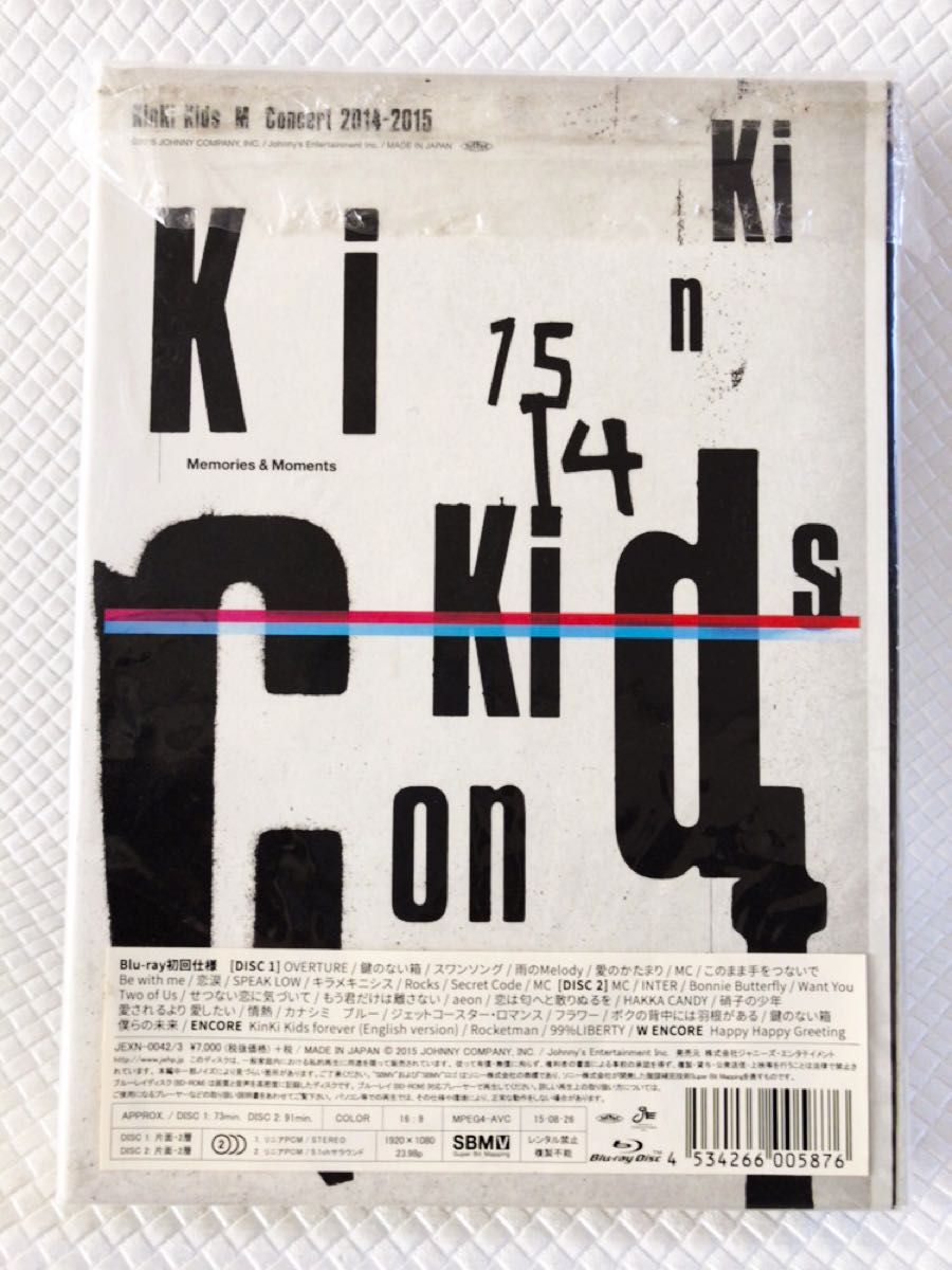 KinKi Kids M concert 2014-2015 初回盤 ブルーレイ 【公式通販】