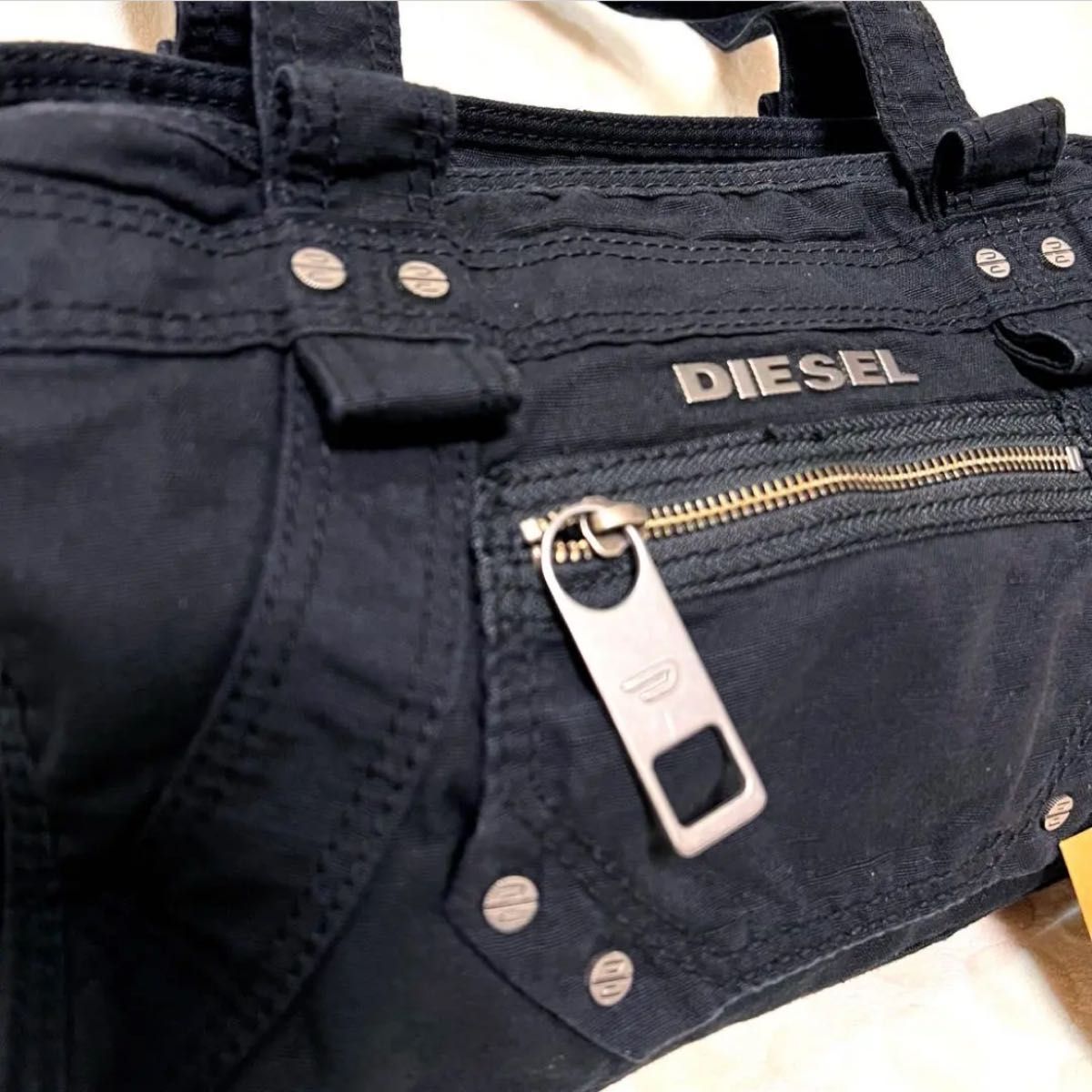 00s DIESEL archive metal logo ハンドバッグ Y2K 黒｜Yahoo!フリマ