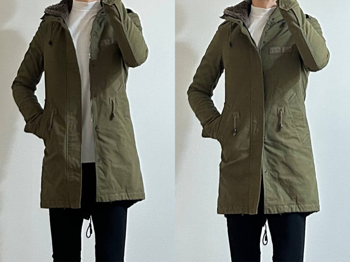 定価8万 wjk stretch satin boa mod M64 Mサイズ カーキ ストレッチ