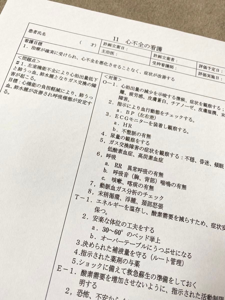 看護過程 看護実習 看護技術 看護計画 アセスメント 関連図 新人看護師