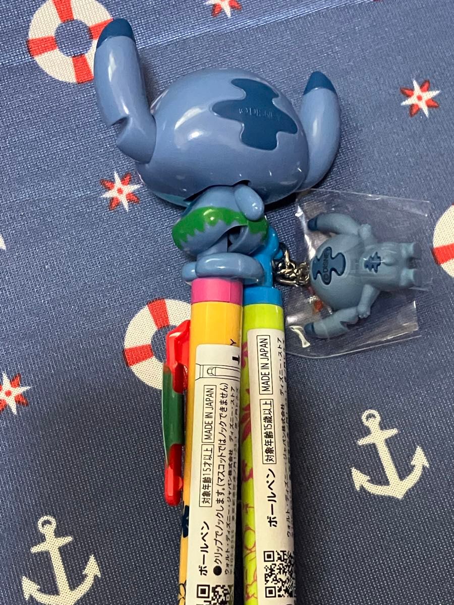 ディズニーストア スティッチ マスコット ボールペン セット