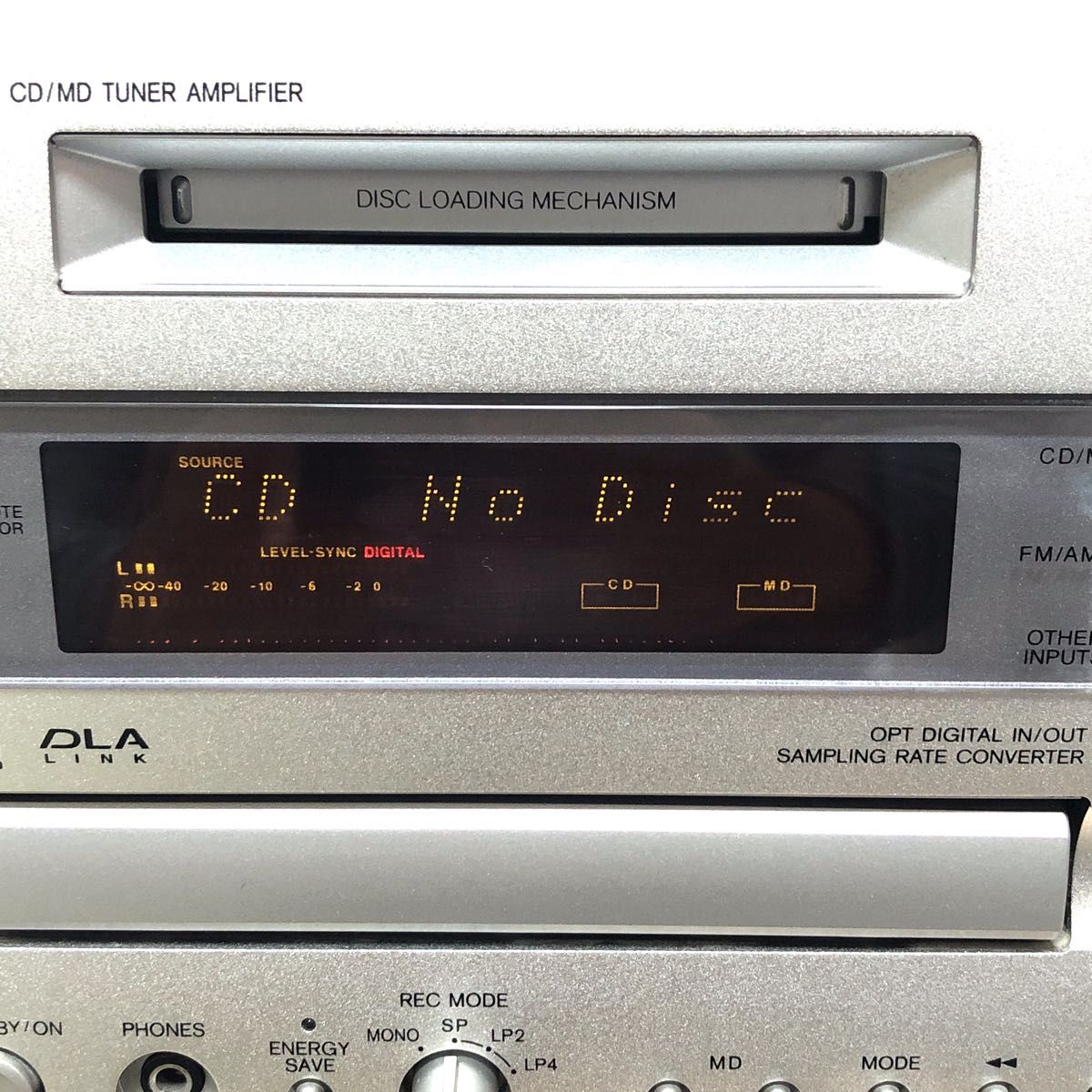 ONKYO FR-V77 本体のみ CDMDコンポ MD再生可能 CD故障 ジャンク品