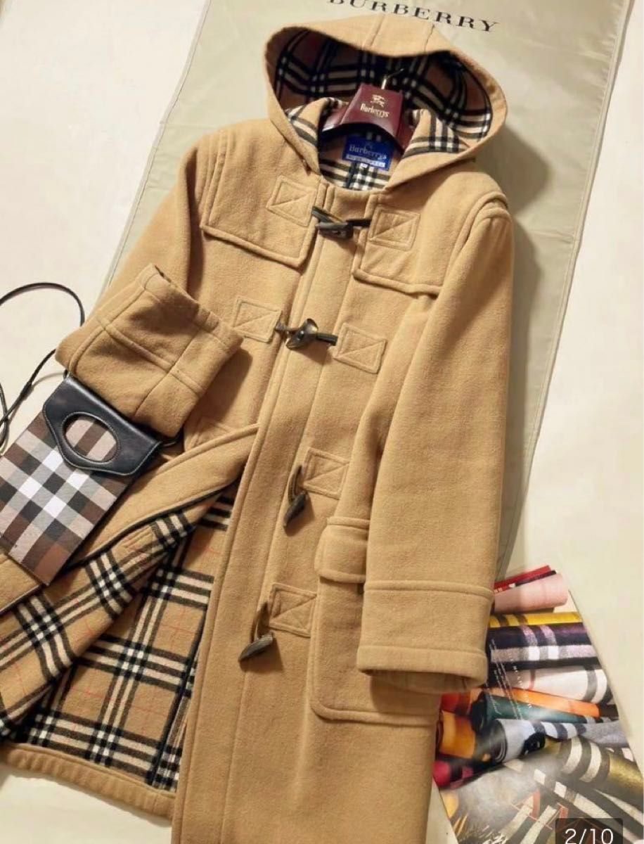 お目立ちノバチェック】定価14万 美品BURBERRY 高級ウールダッフル