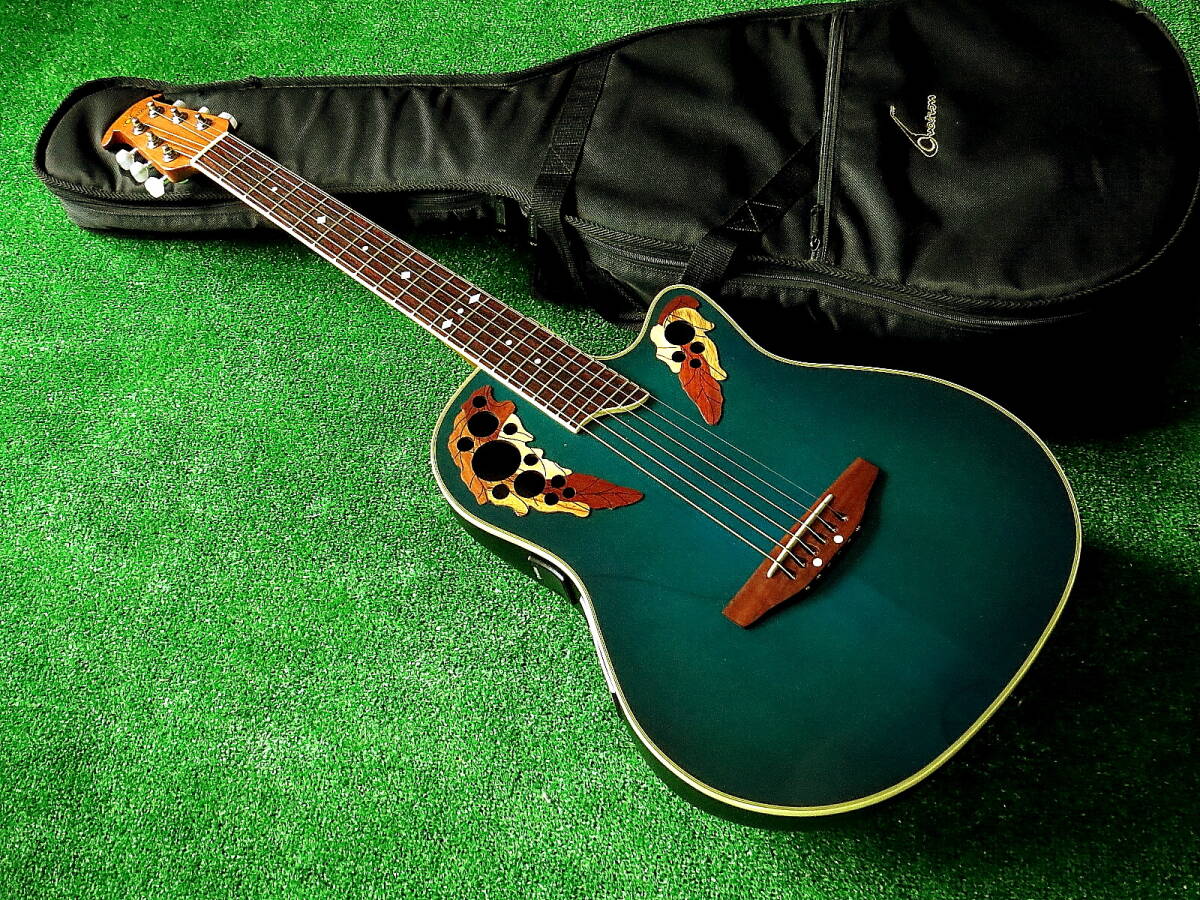 Yahoo!オークション - 即決 Ovation パーラーサイズ小型エレアコギター