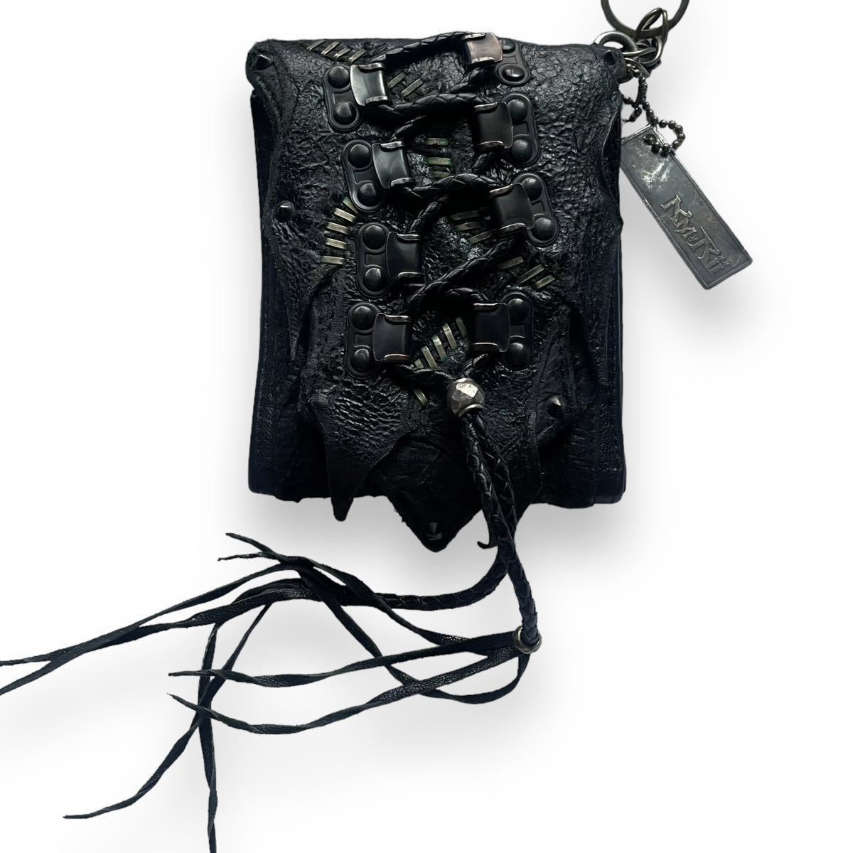 KMRii 00s lace up leather wallet archive archive 14th addiction
