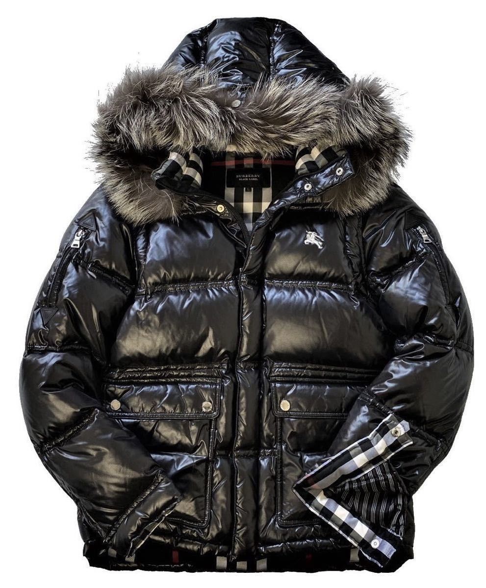 新品同様 松潤着 バーバリー ブラックレーベル 希少 6WAY ファー付