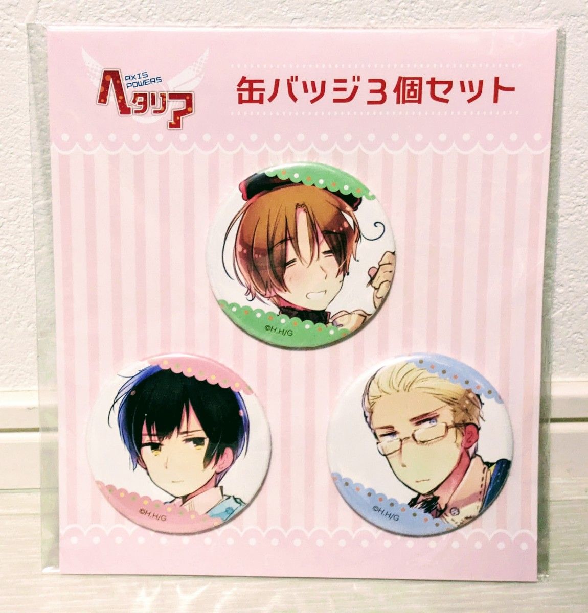 新品未開封品】ヘタリア 枢軸 缶バッジ 3個セット 限定品｜Yahoo