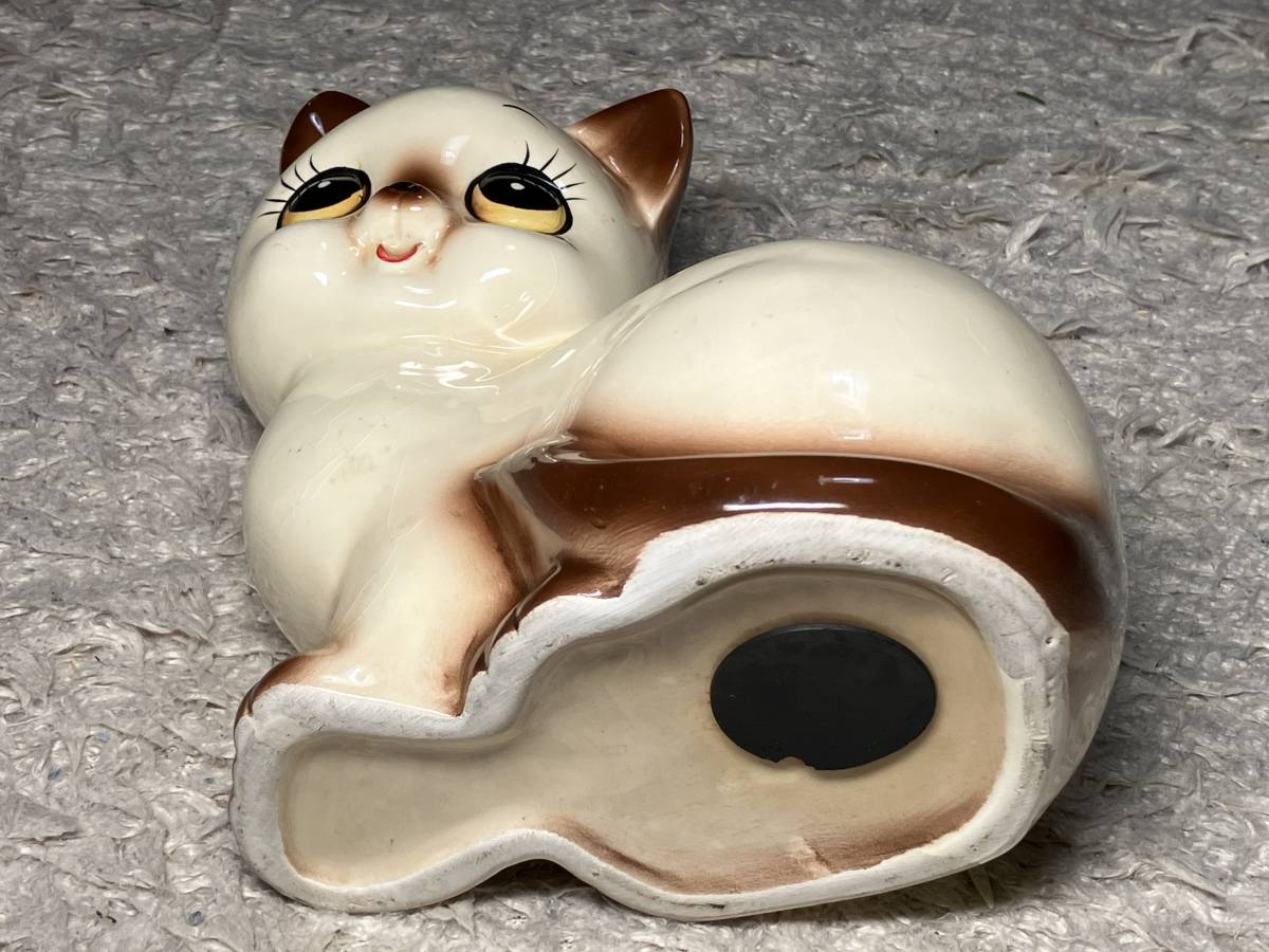 Yahoo!オークション - 昭和レトロ 陶器 猫の貯金箱 内藤ルネ ネコ置物