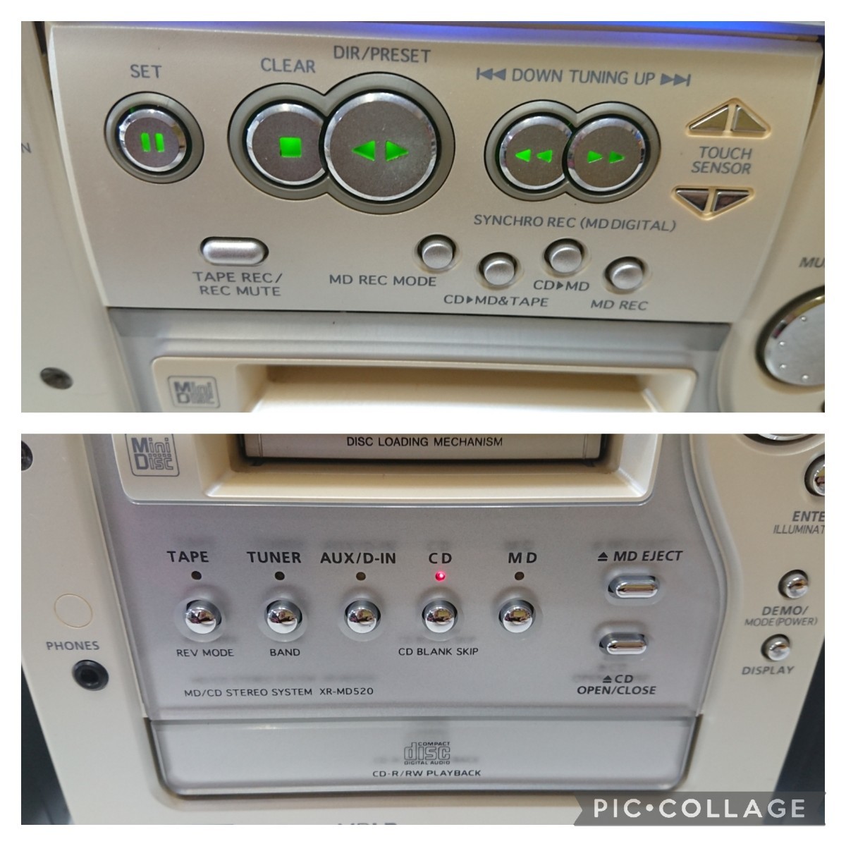 Yahoo!オークション - 管理1102 aiwa アイワ MD/CD ステレオ システム