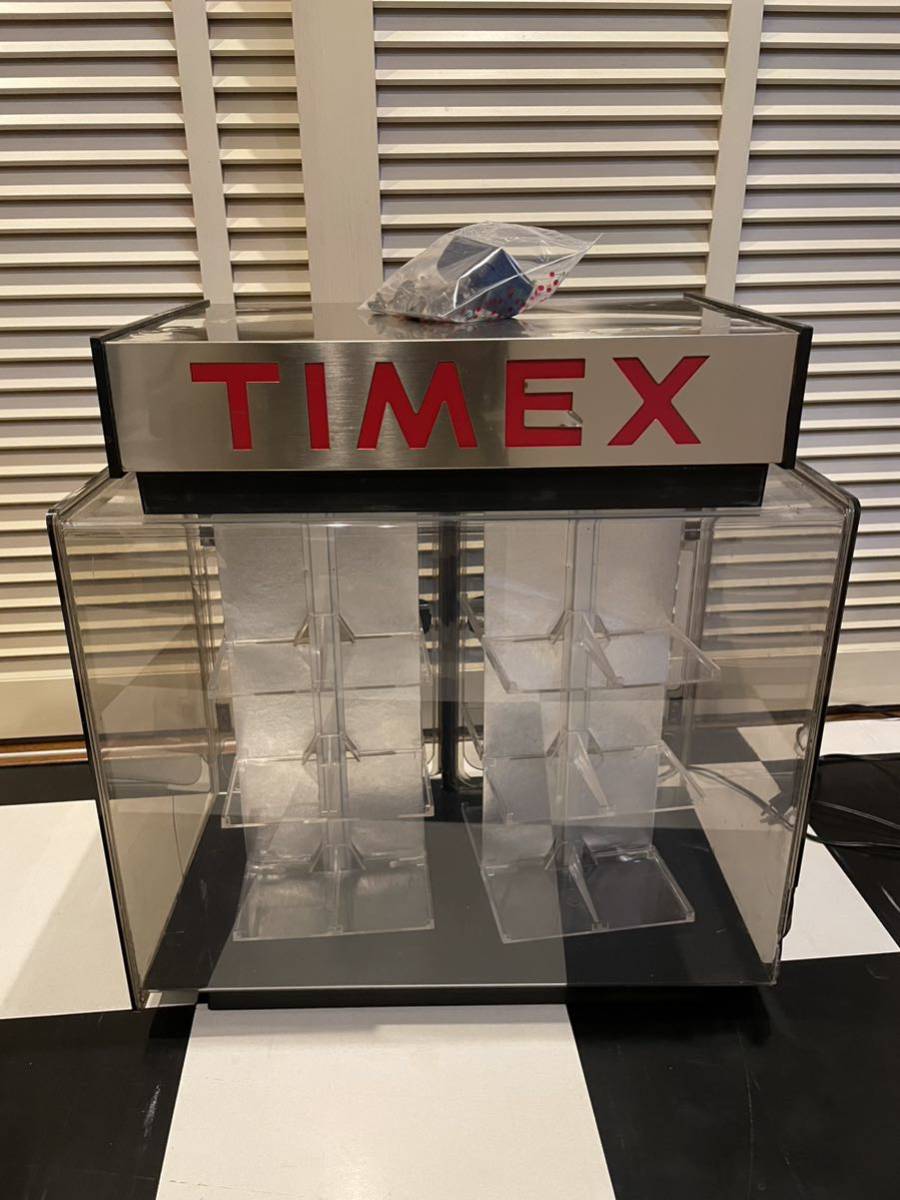 TIMEX ショーケース 店舗 什器 備品 ビンテージ タイメックス 回転