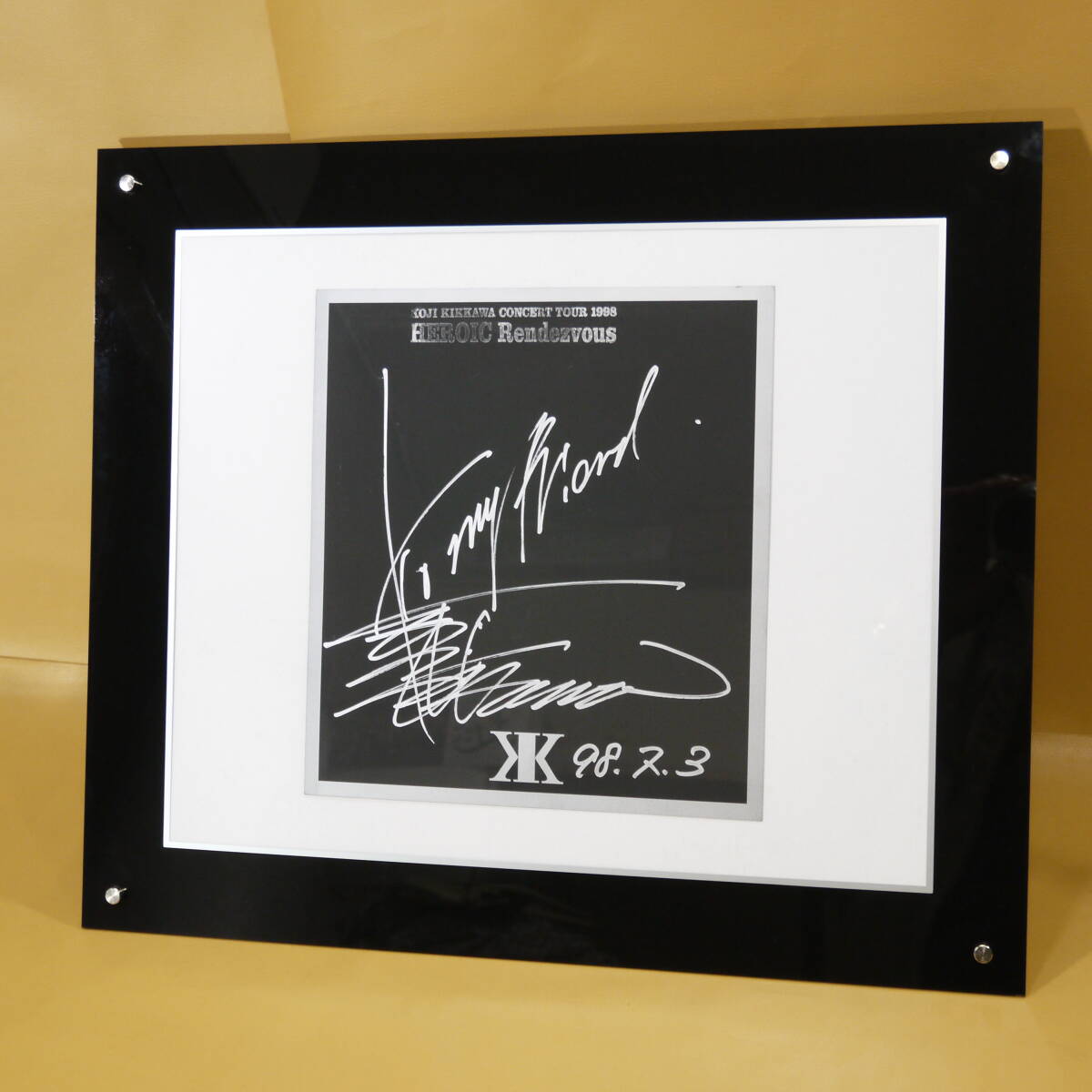 Yahoo!オークション - 吉川晃司 直筆サイン 1998年 額装 KOJI KIKKAWA