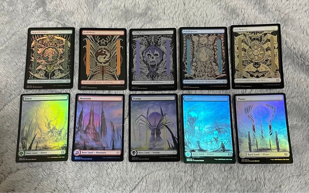 FOIL】基本土地 ファイレクシア 完全なる統一 10枚セット MTG