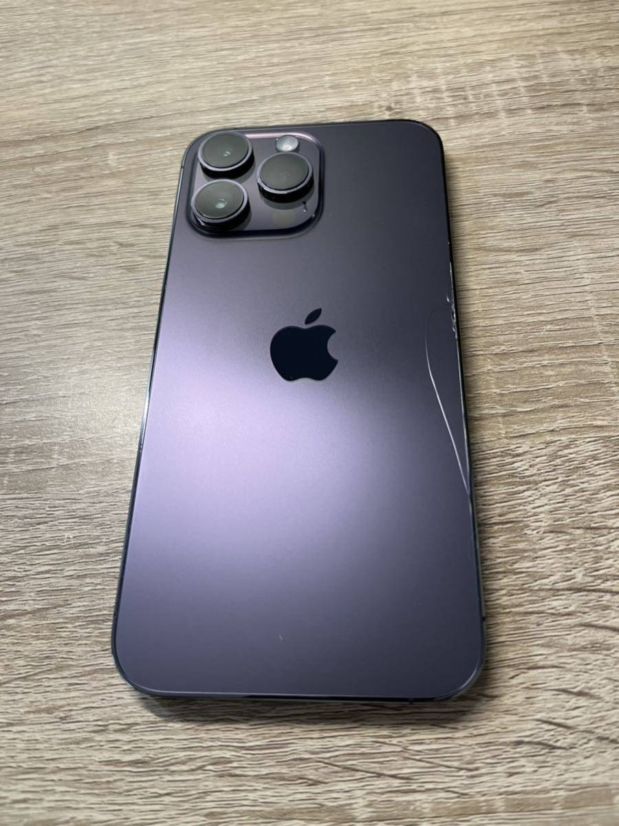 バッテリー100% iPhone 14 Pro Max 128GB ディープパープル SIMフリー