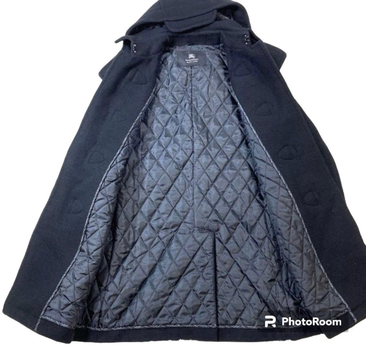 入手困難 バーバリーブラックレーベル シャドーチェックダッフルコート