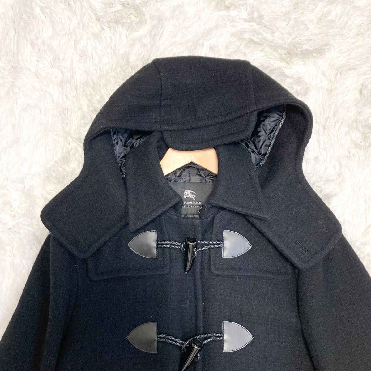入手困難 バーバリーブラックレーベル シャドーチェックダッフルコート
