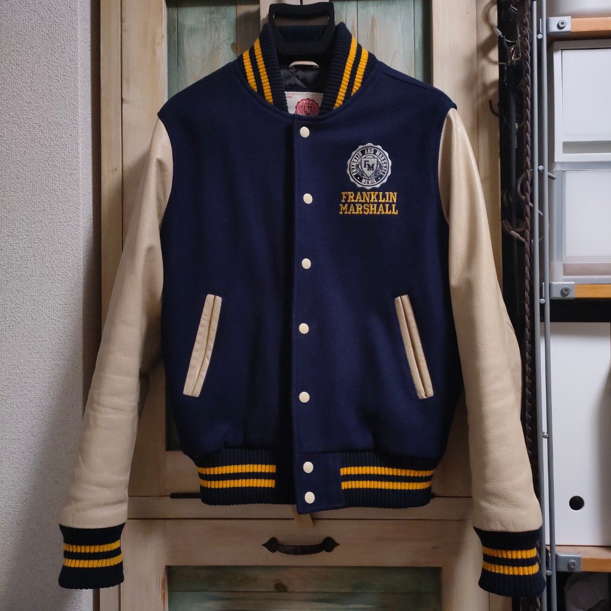 FRANKLIN&MARSHAL スタジャン 袖牛革 Sサイズ フランクリンマーシャル