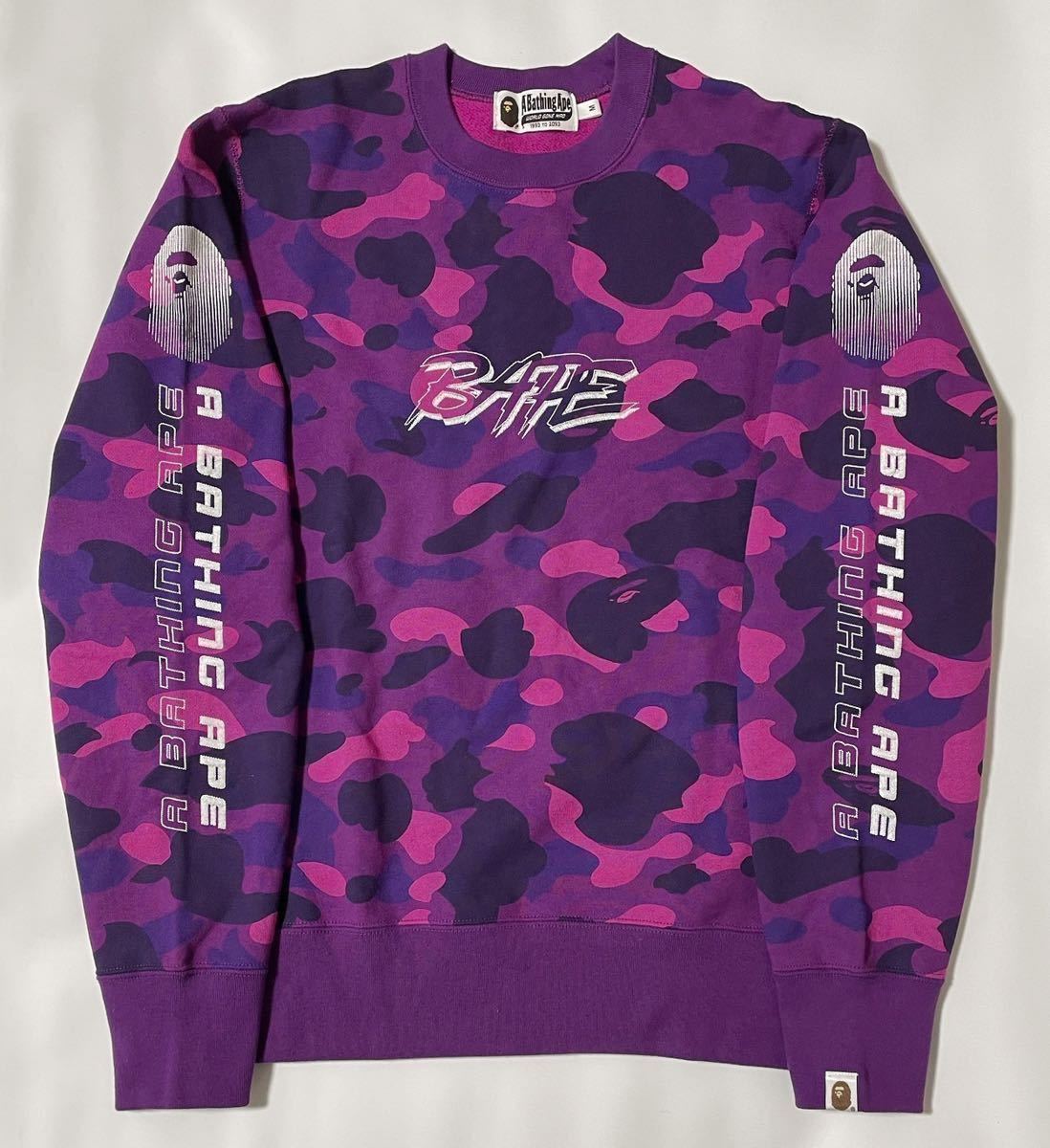 新品・送料無料 BAPE パープルカモ スウェット （A BATHING APE PURPLE