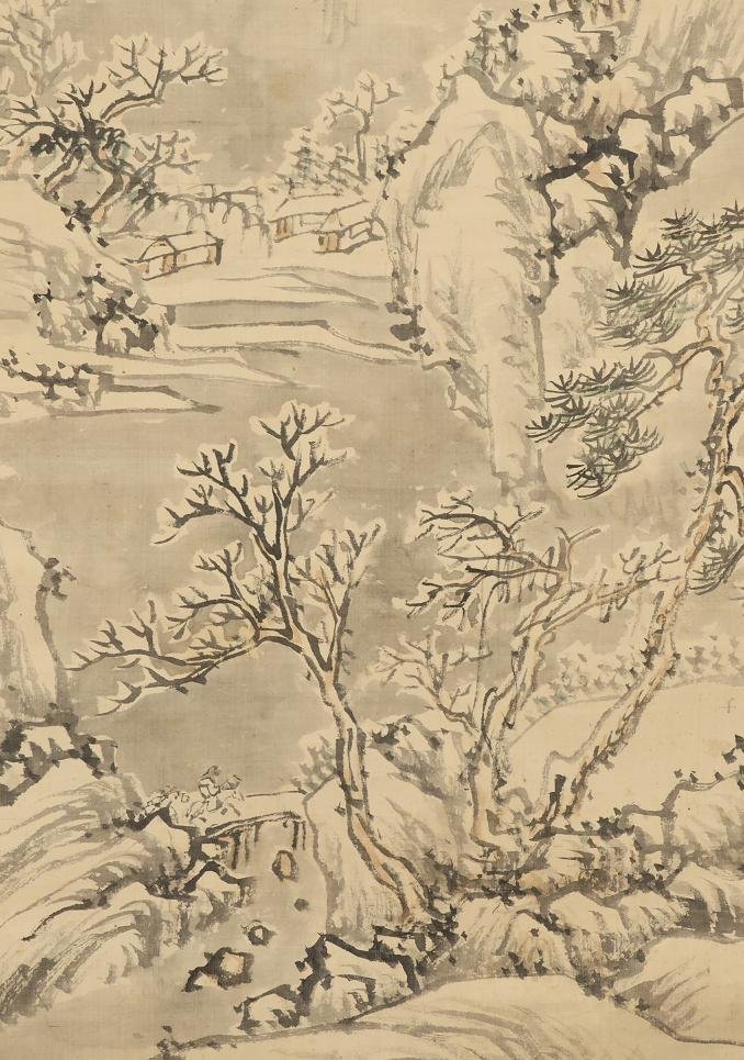 Yahoo!オークション - 【真作】 村田香谷 雪景山水 日本画 福岡県 肉筆