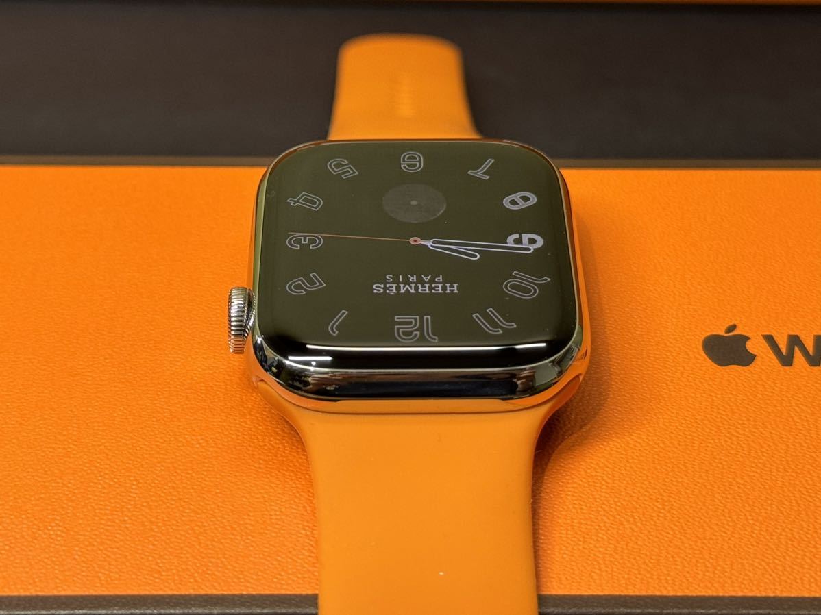 最新 即決 美品 100% Apple Watch series9 HERMES 45mm アップル