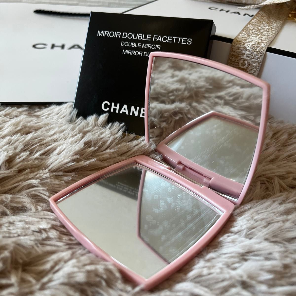 CHANEL Miroir Double Facettes ピンクミラー CHANEL ミロワール