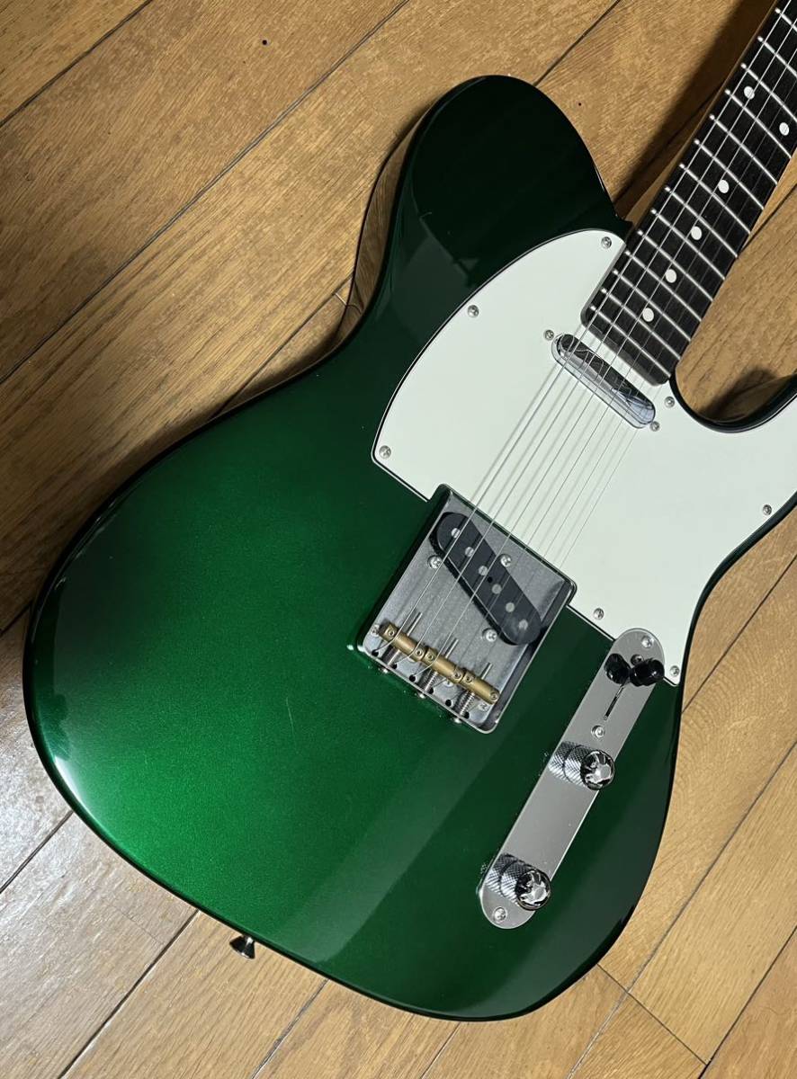 エレキギター テレキャス風変形。ミントグリーン エレキギター