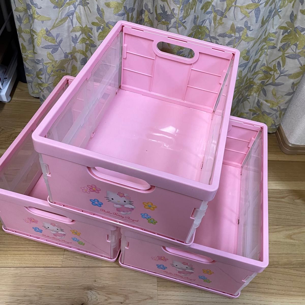 希少 サンリオ ハローキティ エンジェル ミニコンテナ 3個セット 収納