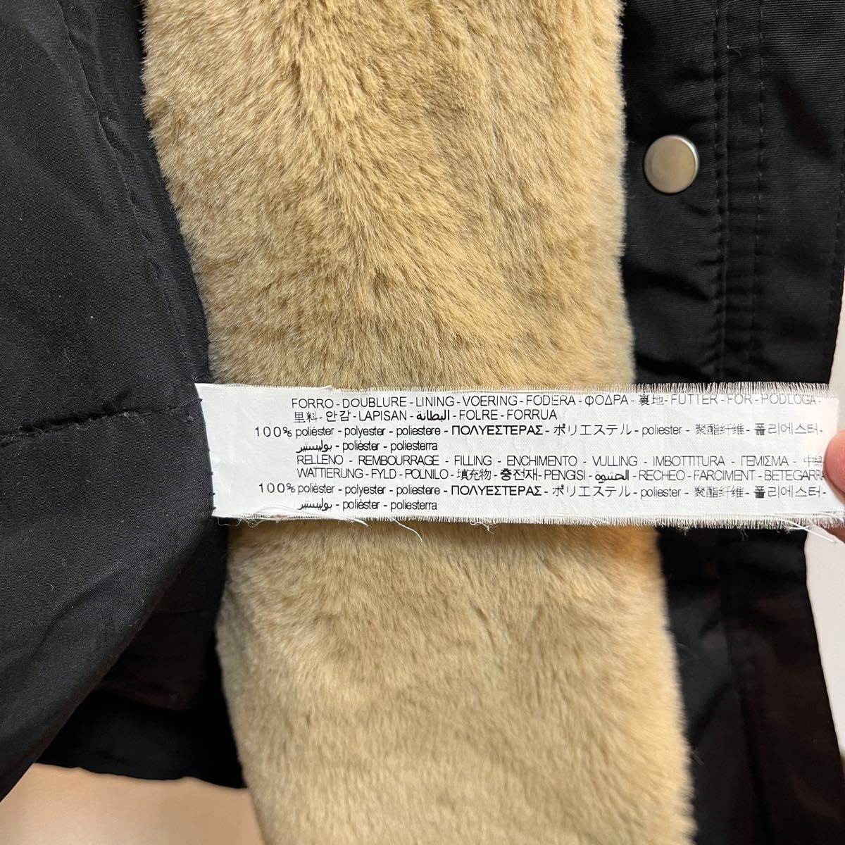 ZARA(ザラ) trf ファー ハイネック ボアモッズコート 黒 M アウター