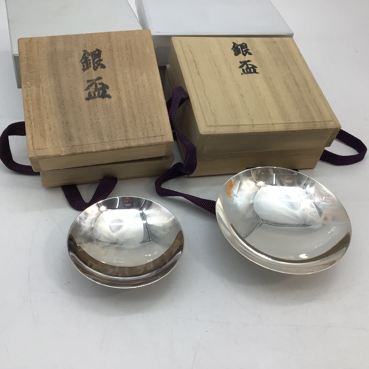 Yahoo!オークション - 2572 【純銀】 銀杯 2個セット 73.8g 杯 盃 小