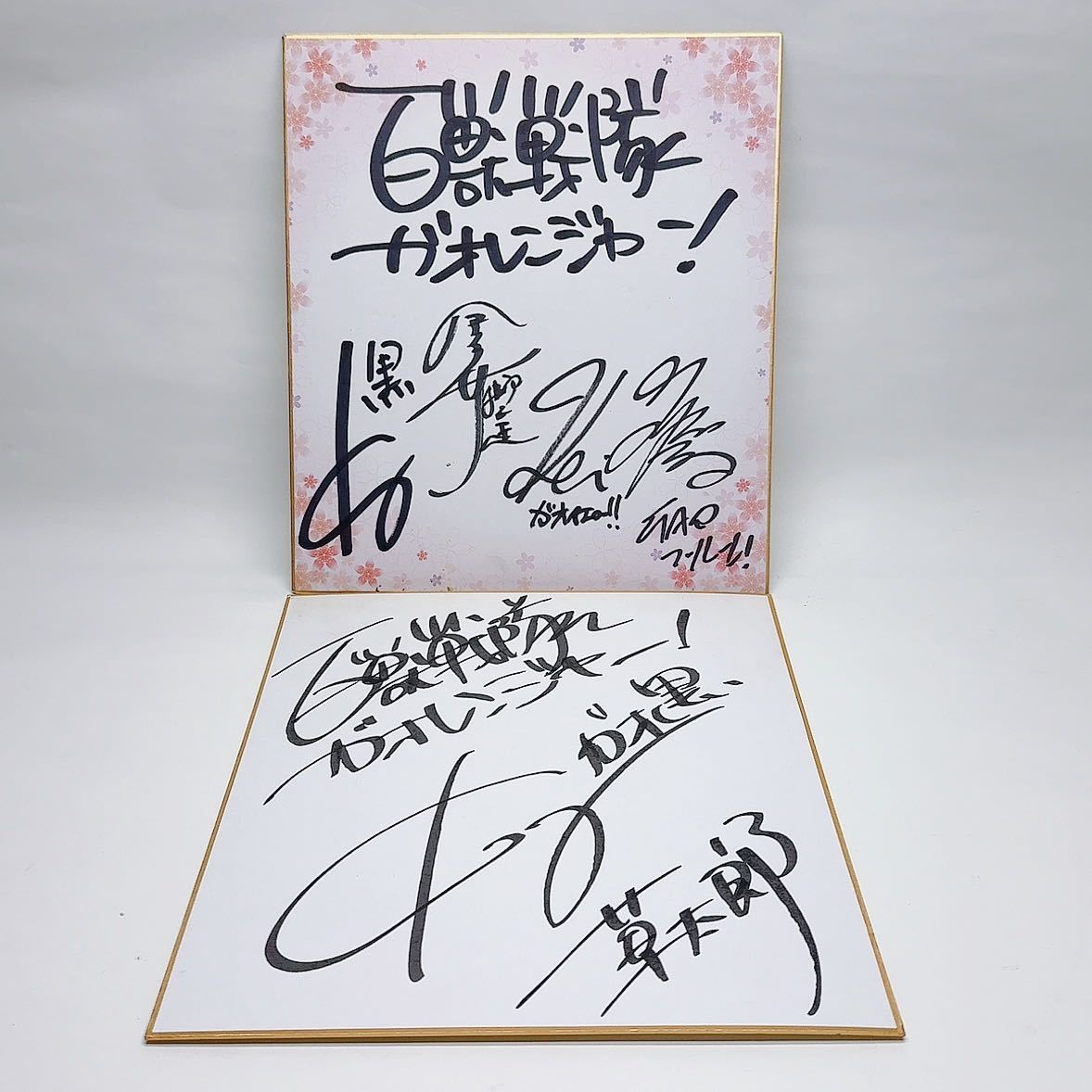 Yahoo!オークション - 【A2】直筆サイン 色紙 百獣戦隊ガオレンジャー