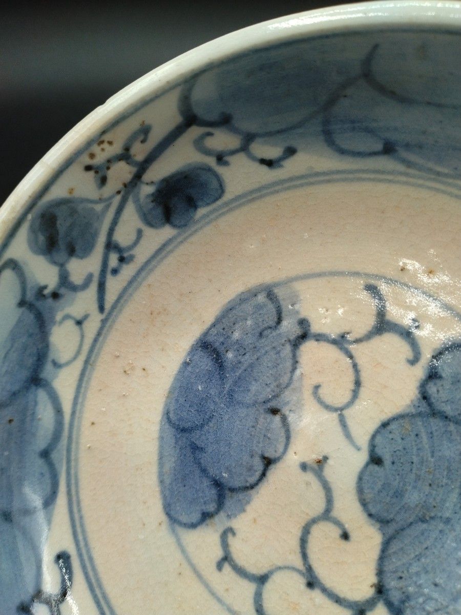 古伊万里 染付 くらわんか皿 江戸後期 なます皿 和食器 【2-c】｜Yahoo