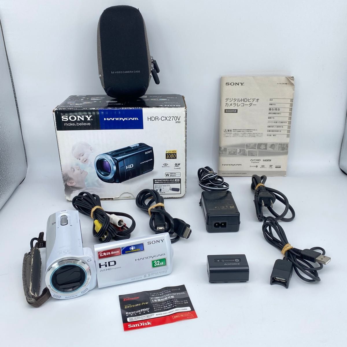 即配【良品】SONY HDR-CX270V ビデオカメラ 動作確認済 送料無料