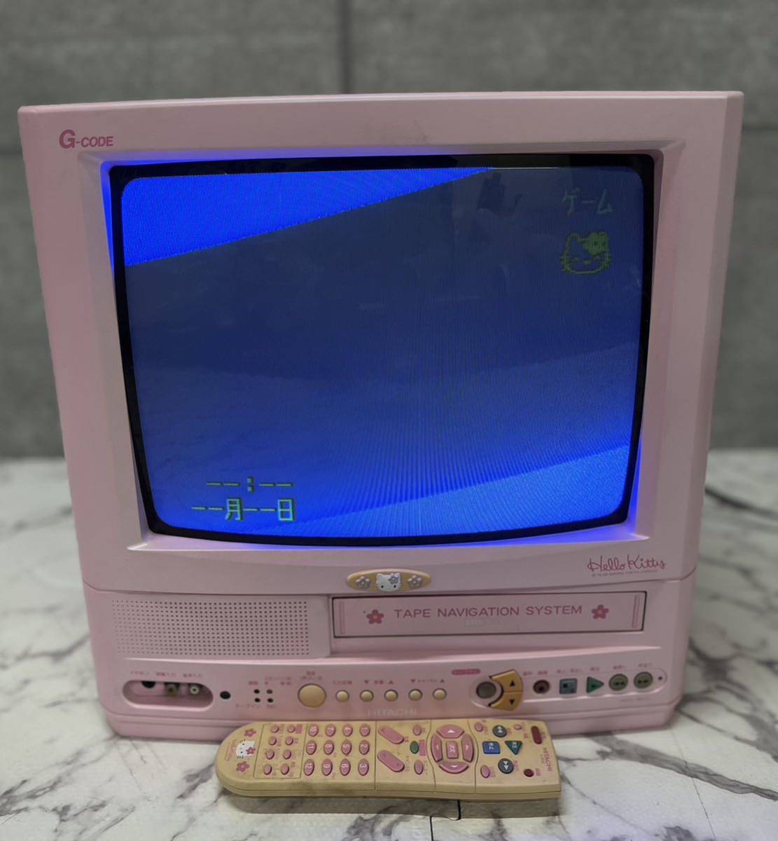 Yahoo!オークション - 【0342】日立 テレビデオ 限定 ハローキティモデ