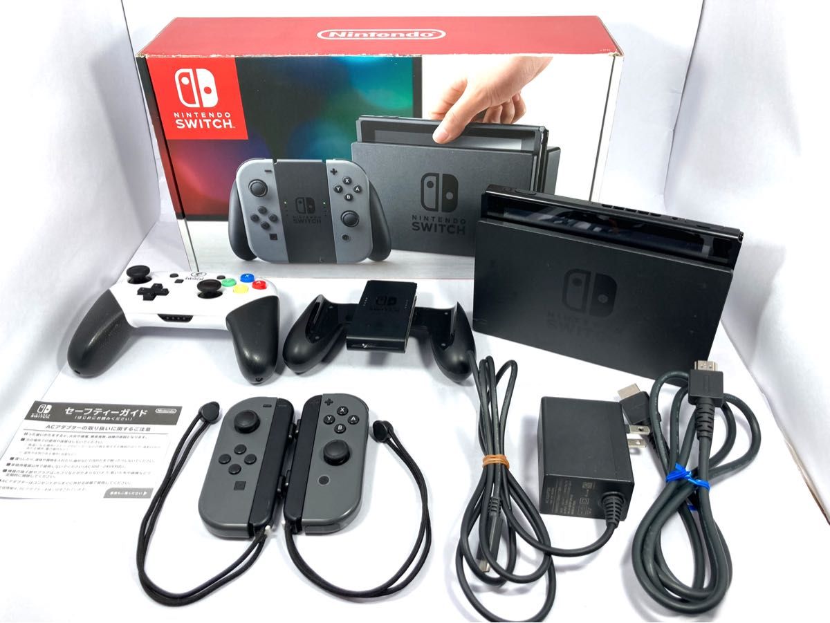 動作確認済み」Nintendo Switchグレー 完品＋コントローラー付き