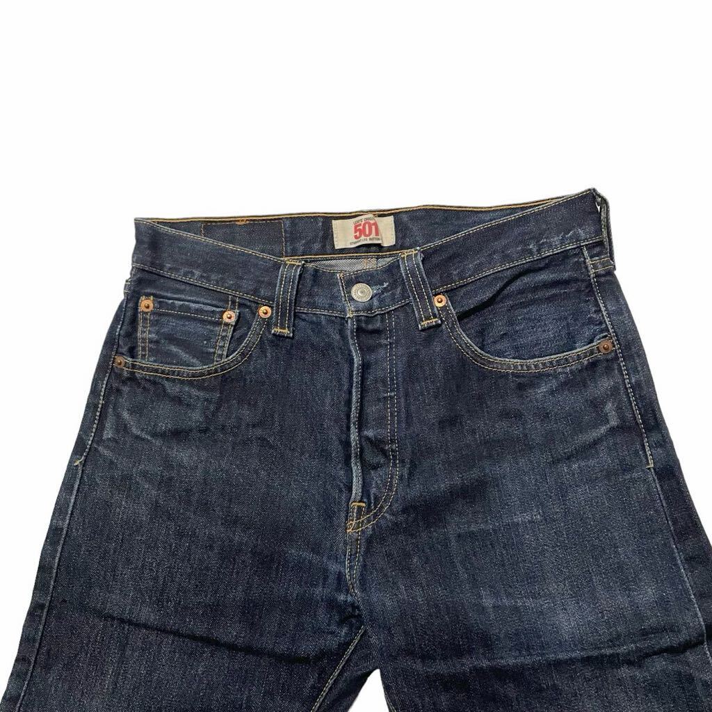 漢のリーバイス 130周年モデル 鬼ヒゲ Levi's 501 濃紺 W29 スレーキ