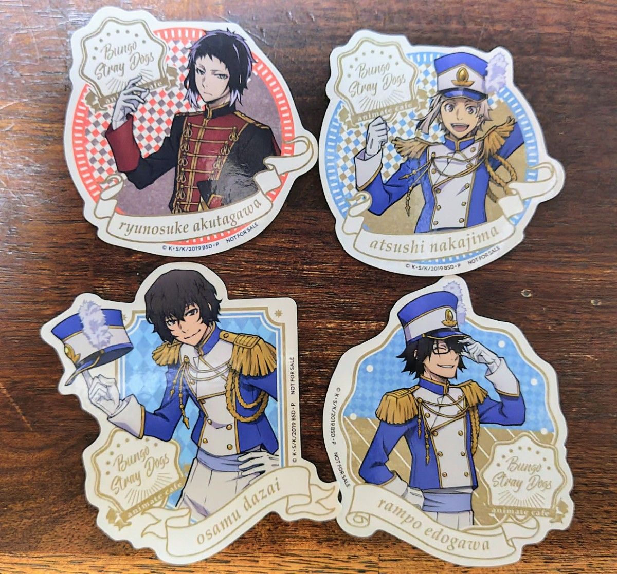 文豪ストレイドッグス ステッカー シール アニメイトカフェ 新双黒