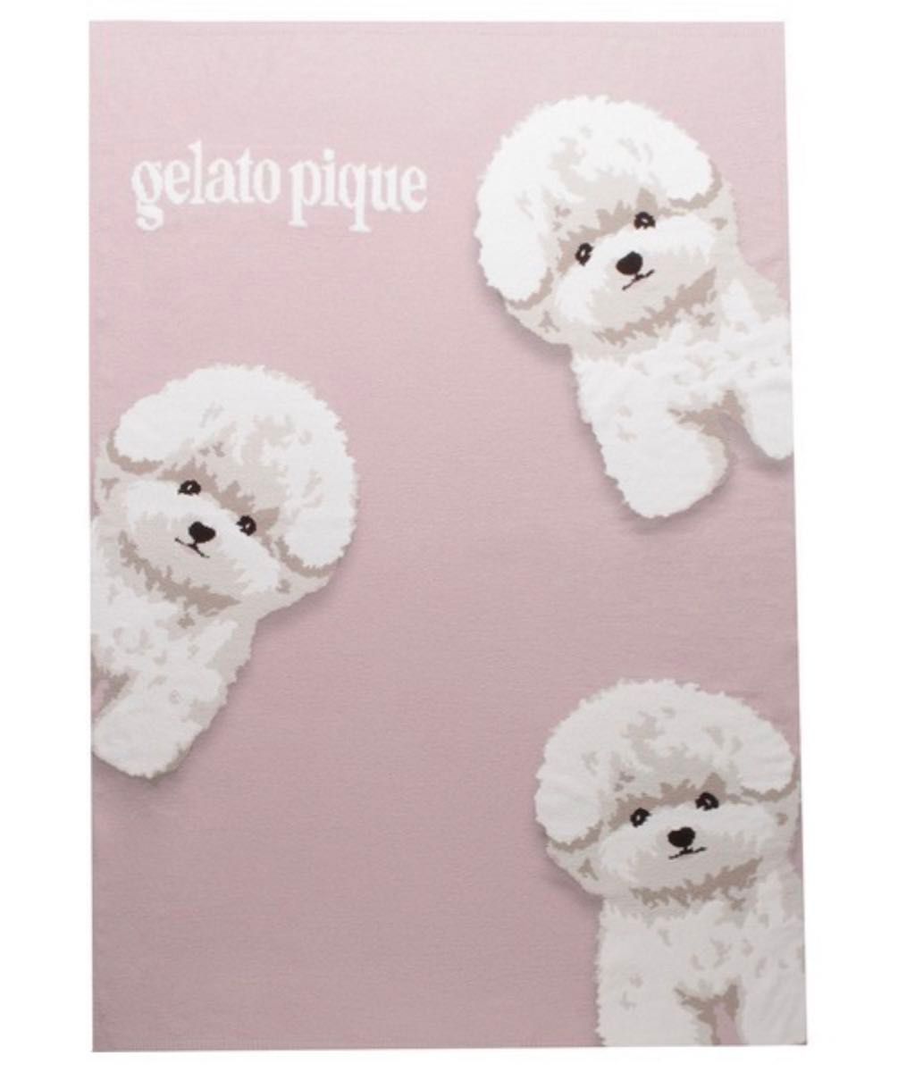 ジェラートピケ ベッド 寝具 パウダーDOG3柄ジャガードマルチカバー