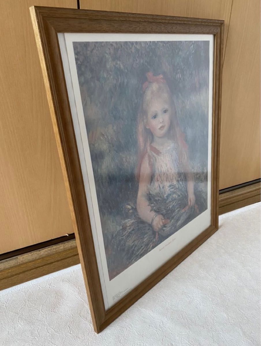 野の花を持つ少女】 印象派 ルノワール 人物画 リトグラフ｜Yahoo