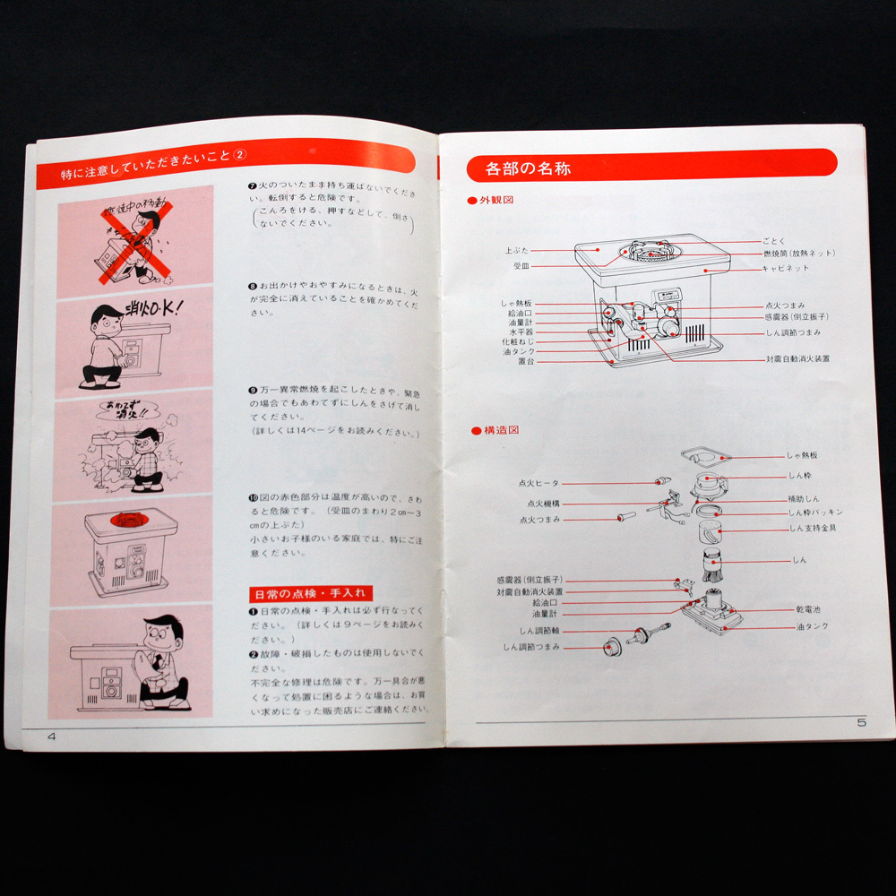 サンヨー 石油 火ばち OHS-18A 型 取扱説明書 のみ 注意書 当時物 三洋