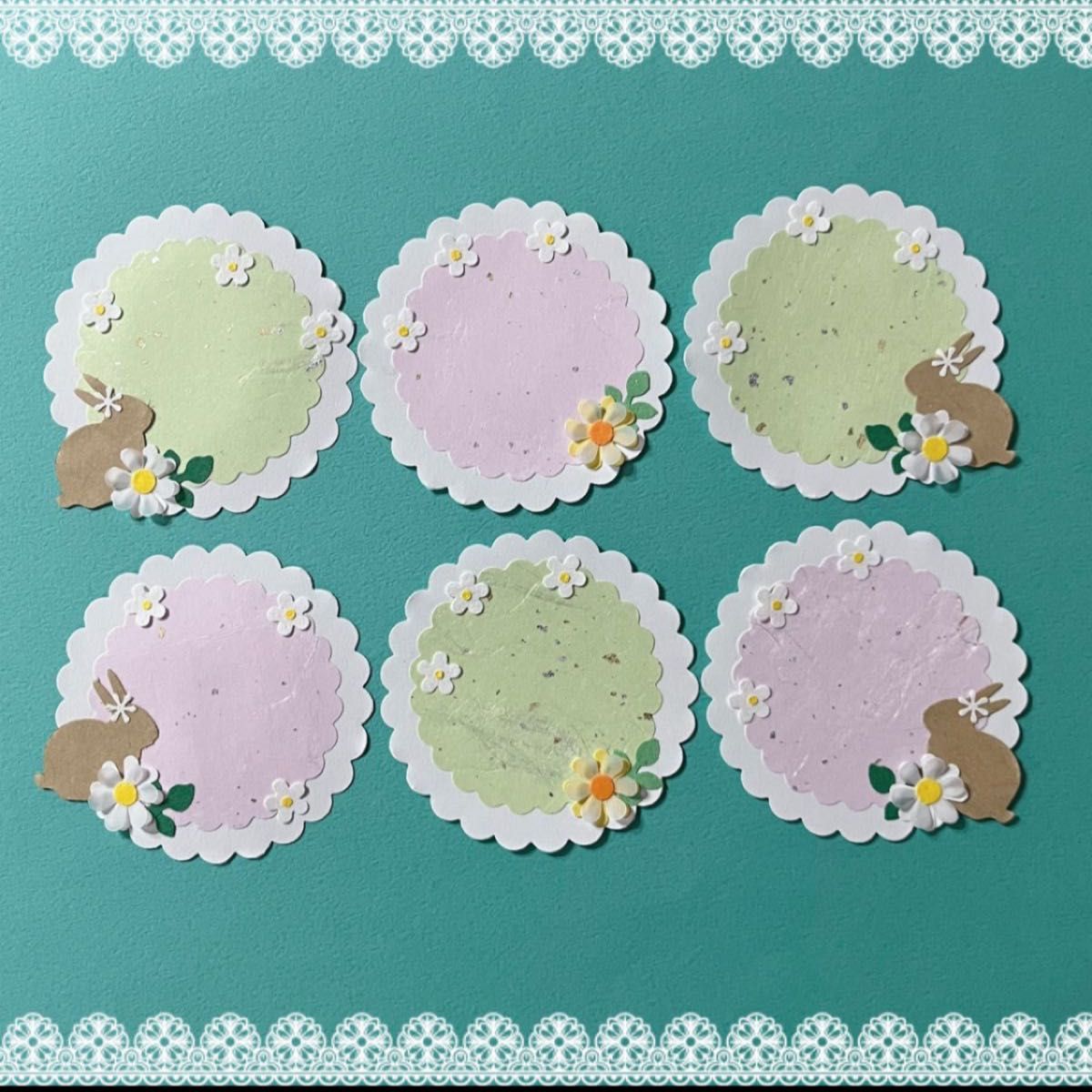 クラフトパンチ・ペーパークラフト コメント・メッセージカード うさぎ