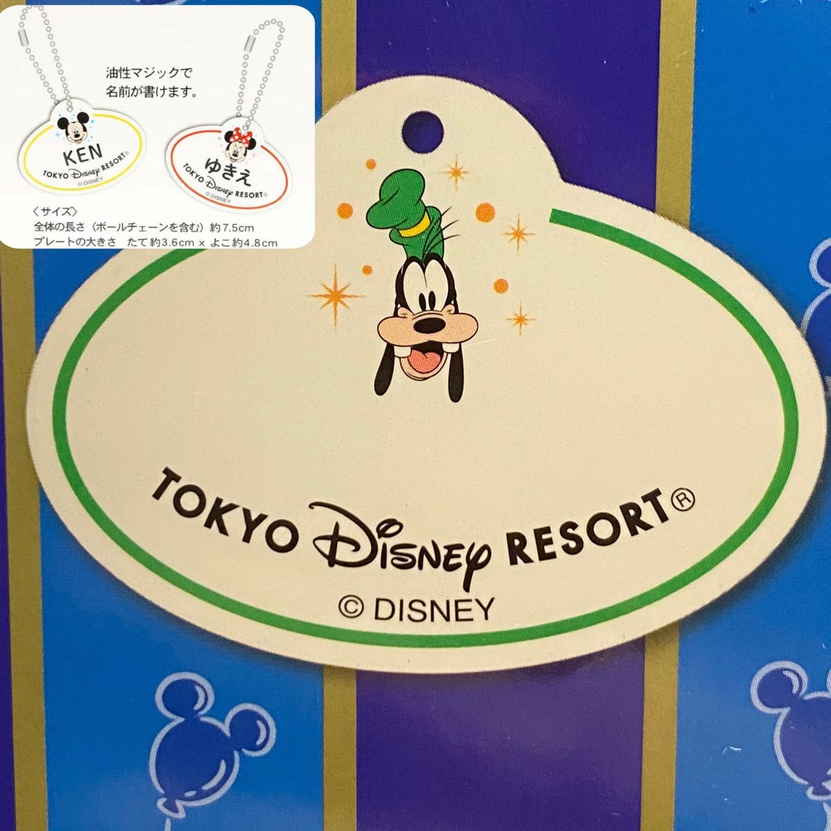 新品 ディズニー キャスト ネームプレート ネームタグ キーチェーン