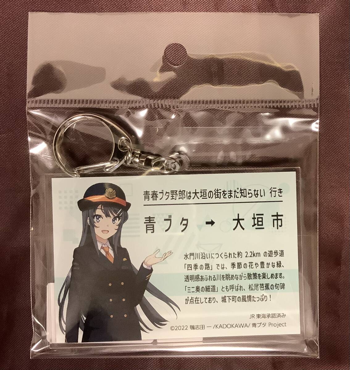 青春ブタ野郎は大垣の街をまだ知らない切符モチーフアクリルキーホルダ