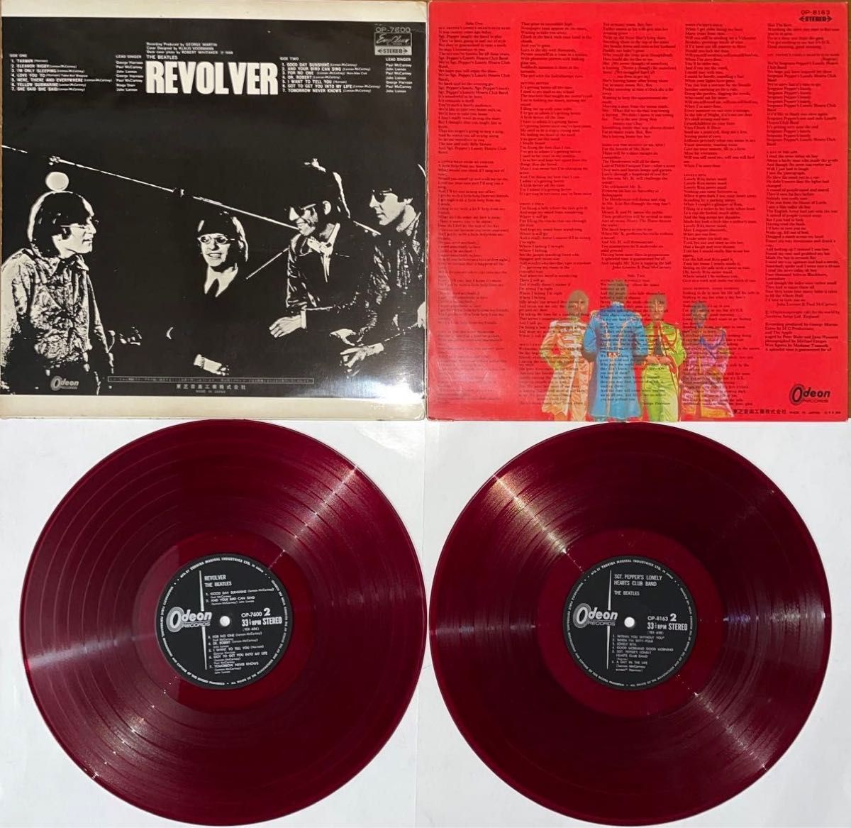 12-9-4ビートルズ Odeon ラバー・ソウル OP-7450 赤盤レコード 12-9-4