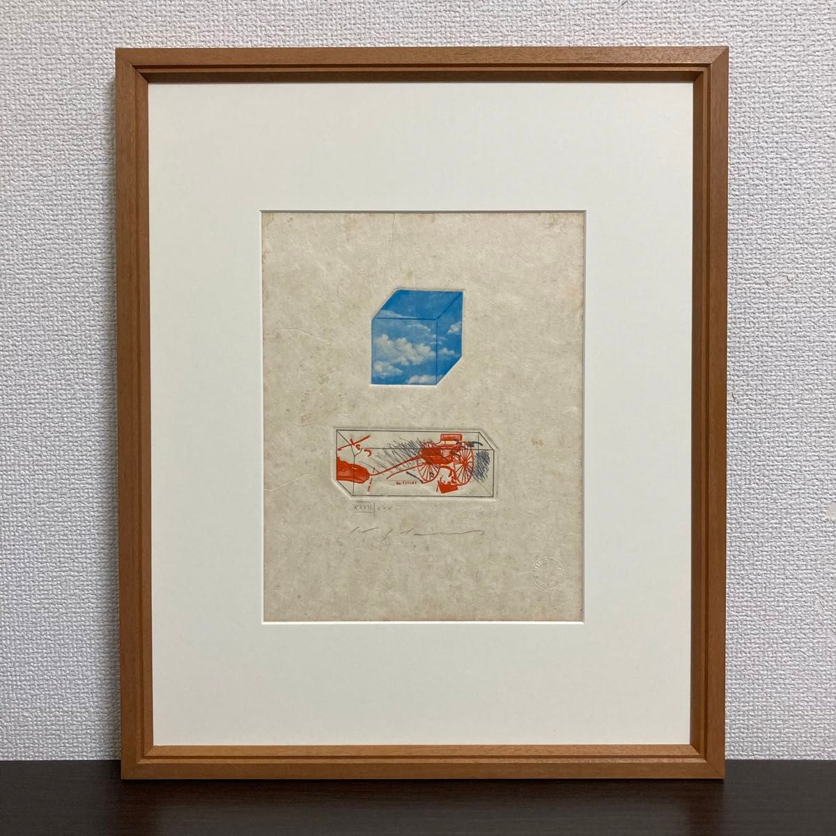 真作保証】池田満寿夫 カラーエッチング 1968年 直筆サイン 額装品