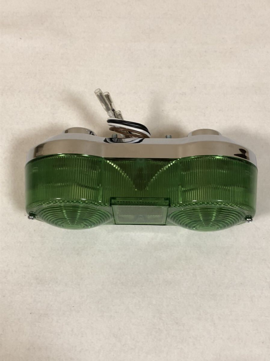 GT380 2灯式テールランプ 緑色 クリア 黄ばみ サンパチテール サンパチ