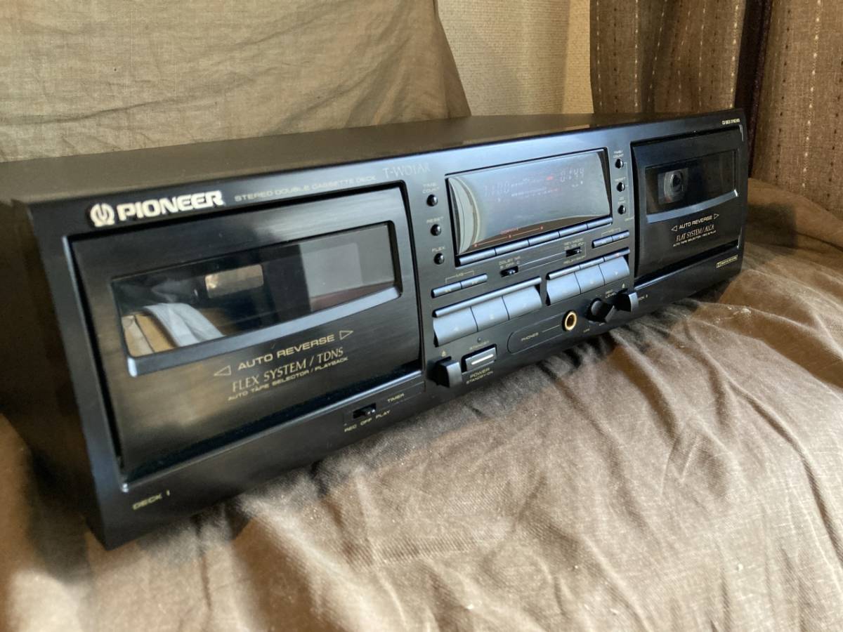 動作OK！！】ダブルカセットデッキ PIONEER T-W01AR ② 動作OK PIONEER