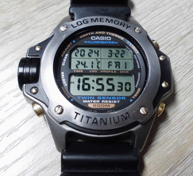 Yahoo!オークション - 送料300円～ カシオ DEP-700 潜水王 チタンス