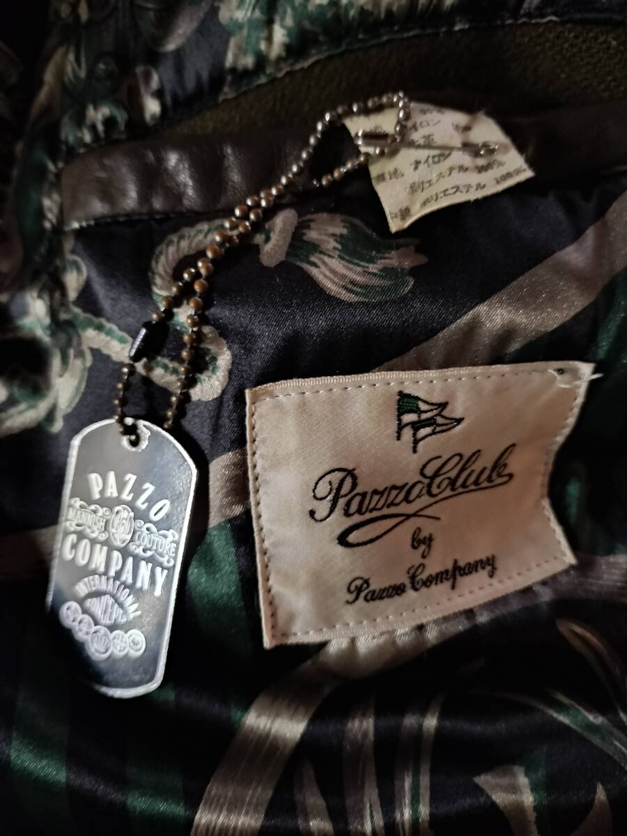 送料込み 即決 PAZZO CLUB パッゾ 袖革 スタジャン ヴィンテージ 日本